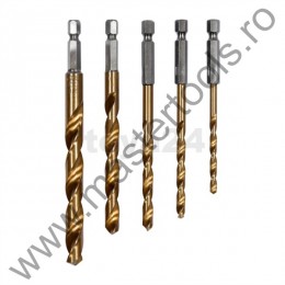 Set Burghie placate cu titan pentru gaurirea metalelor
