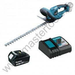 MAKITA Masina pentru gard viu DUH523Z cu acumulator BL1830 Li-Ion 18V 3.0Ah 638409-2 si incarcator Li-Ion DC18RC 18V 195584-2