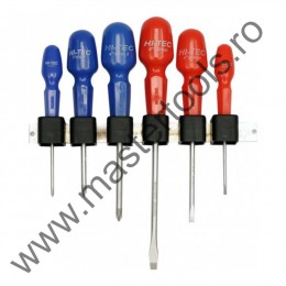 61560 VOREL Set 6 surubelnite Hi-Tec, cu varf in cruce si drepte