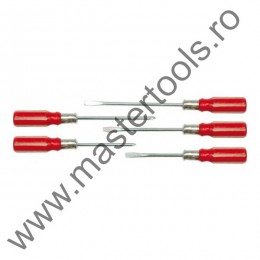 64180 VOREL Set 5 surubelnite,varfuri drepte,cruce Phillips,maner lemn