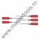 64180 VOREL Set 5 surubelnite,varfuri drepte,cruce Phillips,maner lemn