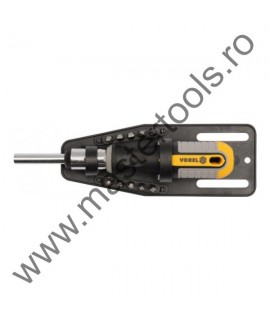 64652 VOREL Set surubelnita cu clichet si 10 biti