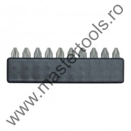 65520 VOREL Set 10 biti cu varf stea POZIDRIV PZ2, lungime 25 mm