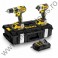 DEWALT Set masina de gaurit cu percutie si de insurubat cu impact DCD795 si DCF886 18V DS150 si 3 acumulatori