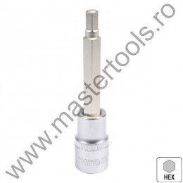 YATO YT-04398 Bit hexagonal 17 mm cu adaptor 1/2 lungime 100 mm