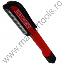 TOOLHUB Lanterna de buzunar cu 6 leduri si baza magnetica