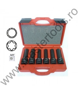 TOOLHUB Trusa cu tubulare stelate si torx de impact