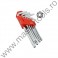 TOOLHUB Set de 9 imbusuri torx securizate in forma de L