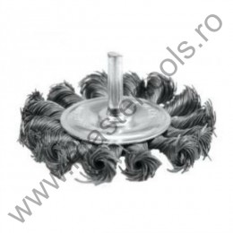 06993 VOREL Perie circulara din sarma cu toroane si tija,diametru 75mm