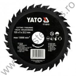 YT-59161 YATO Disc circular raspel pentru lemn 125 x 5 x 22.2 mm.