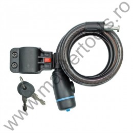 77840 VOREL Antifurt pentru bicicleta 12 x 1800 mm, cu 2 chei