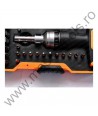 GADGET Trusa surubelnita cu clichet maner T 2 in 1 cu biti 61 piese