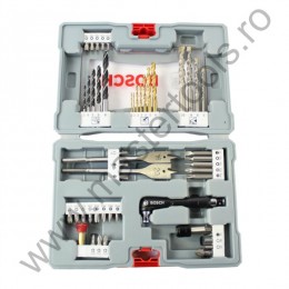 Set burghie lemn,metal,beton si capete de surubelnita 49 piese BOSCH