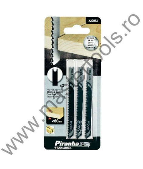 BLACK DECKER Set 3 lame pentru fierastrau pendular 91.5mm X20013