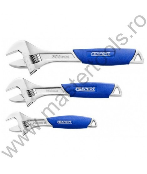 EXPERT FACOM Set de 3 chei reglabile cu maner de cauciuc