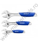 EXPERT FACOM Set de 3 chei reglabile cu maner de cauciuc