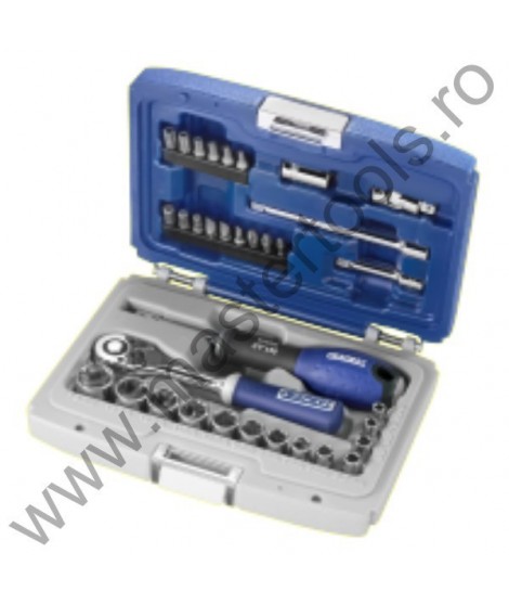EXPERT FACOM Trusa tubulare si accesorii prindere patrat 1/4 34 piese