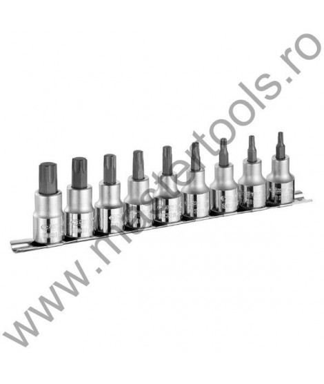 EXPERT FACOM Set 9 capete chei tubulare biti TX prindere patrat 1/2