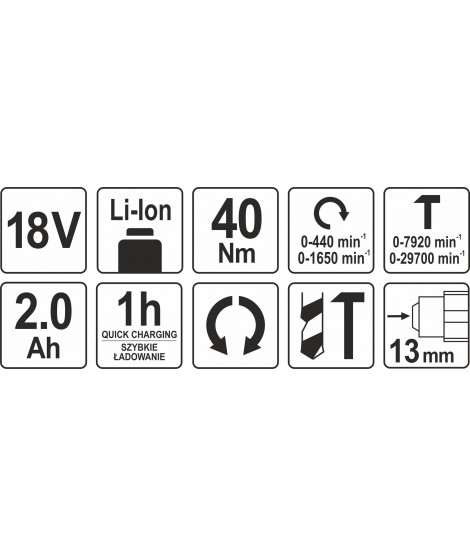 YT-82786 YATO Autofiletanta cu percutie si acumulator 18V Li-Ion