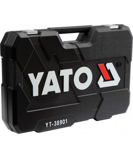 YATO YT-38901 Trusa tubulare, chei combinate si antrenor clichet 122 piese