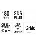 YATO Dalta SDS pentru lemn 180X12 mm