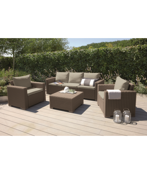 CURVER Set  gradina cu canapea 3 persoane CALIFORNIA