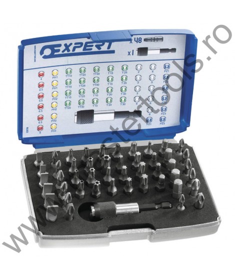 EXPERT FACOM Set 48 biti cu adaptor magnetic prindere 1/4