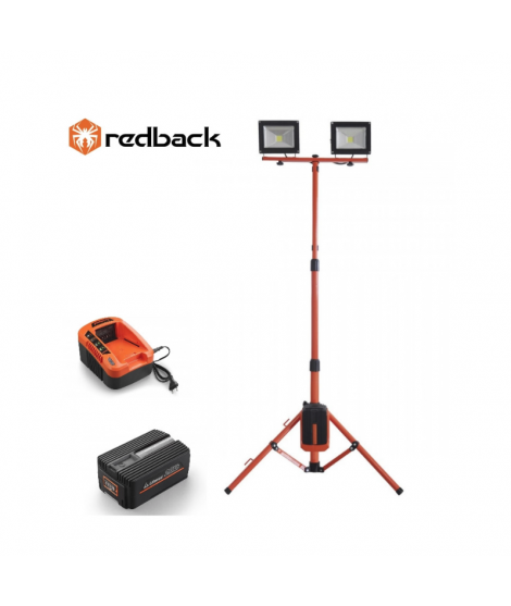 REDBACK Set doua proiectoare LED 2x20W cu stand si acumulator 40V 2Ah