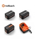 REDBACK Set 3 acumulatori 40V, 2 x 2Ah, 1 x 4Ah si incarcator