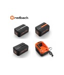 REDBACK Set 3 acumulatori 40V, 1 x 2Ah, 1 x 4Ah, 1 x 6Ah si incarcator
