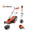 REDBACK Set Masina de tuns gazonul E137C si trimmer E312D cu un acumulator 40V 2Ah si incarcator