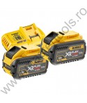 DEWALT Set incarcator si 2 acumulatori XR FlexVolt 9.0AH