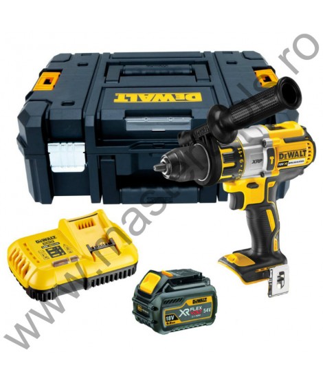 DEWALT Masina de gaurit Heavy Duty 54/18V cu acumulator 6Ah FLEXVOLT si incarcator in TSTAK
