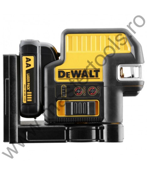 DEWALT Nivela laser in cruce 10.8V 2 Puncte Rosu x 4AA