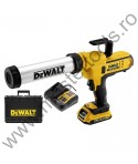 DEWALT Set pistol de lipit cu cartus 400ml 18V XR DCE571D1