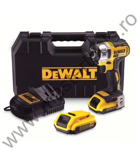 DEWALT Masina compacta de insurubat XR Li-Ion de 14.4V cu motor fara perii DCF836D2