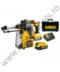 DEWALT Ciocan rotopercutor ultra profesional cu 3 moduri de lucru si 2 acumulatori 5Ah XR Li-Ion de 18V DCH275P2
