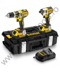 DEWALT Set 2 scule electrice cu motor fara perii si acumulator XR Li-Ion 18V DCK250M2