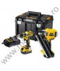 DEWALT Set Ciocan de batut cuie cu motor fara perii si masina de gaurit/insurubat cu motor fara perii XR Li-Ion DCK262P2