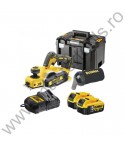 DEWALT Masina de rindeluit 18V XR cu valiza 2 acumulatori 5Ah si incarcator DCP580P2
