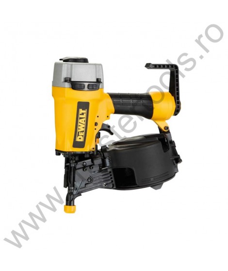 DEWALT Pistol compact de batut cuie cu bobina magazie 225 cuie ideal pentru utilizare prelungita in aplicatii de fixare primara