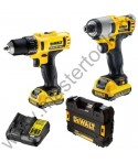 DEWALT Set DCD710 si DCF815 cu 2 acumulatori 2.0Ah incarcator multivoltaj TSTAK II TSTAK II