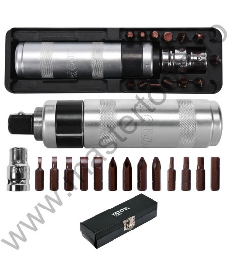 YATO Surubelnita de impact CrV 15 piese