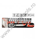 YATO YT-38821 Trusa tubulare si antrenor 1/2 12 piese