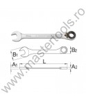 UNIOR Cheie combinata cu clichet 160/2, 8 mm