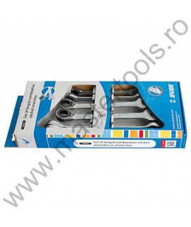 UNIOR Set de chei combinate din otel forjat cu clichet in cutie de carton 160/2CS