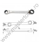 UNIOR Cheie combinata forjata cu clichet 170/2, 6 x 8 mm