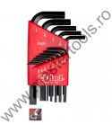 EKLIND Set 13 chei locas hexagonal scurte in suport de plastic