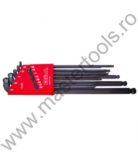 EKLIND Set 13 chei locas hexagonal lungi cu doua capete sferice in suport de plastic