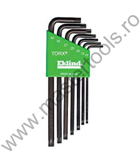EKLIND Set 7 chei locas cu profil TX si cap gaura in suport de plastic